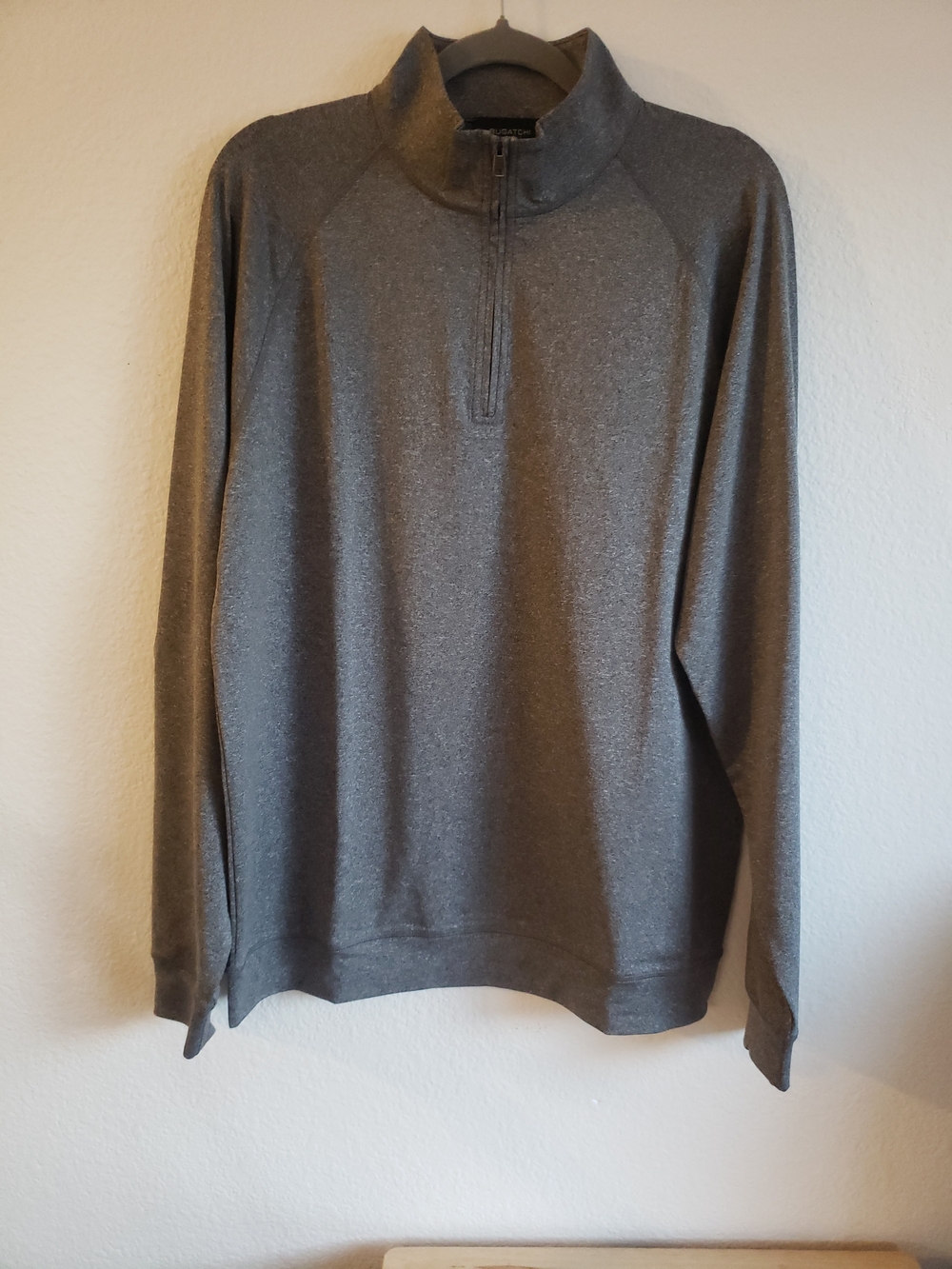 Bugatchi Men's Gray Quarter-Zip Pullover Sweater